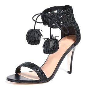 Ulla Johnson Clara Black Braided Heels